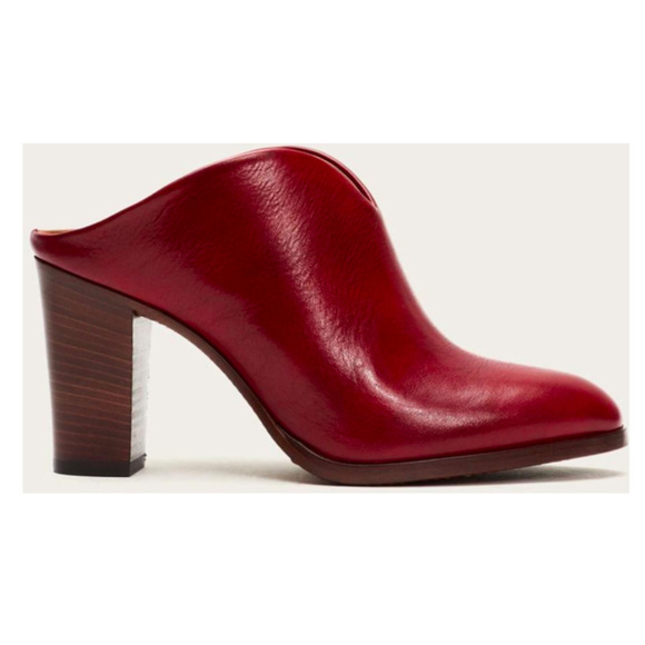 Frye Shoes - New Frye Red June Leather Mule